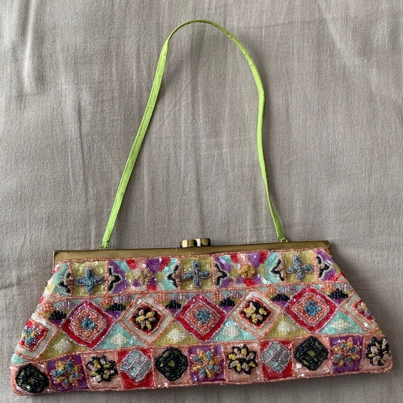 Beaded Shoulder Bag  / Clutch - Vintage Y2K - Picture 1 of 9